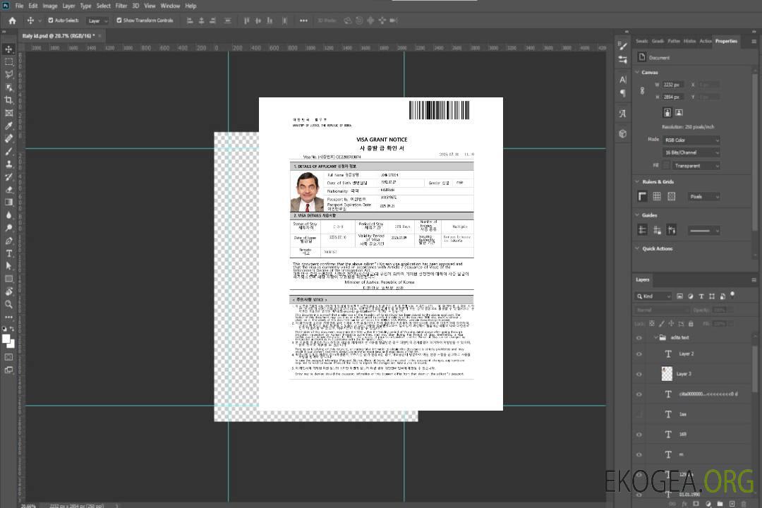 Modèle de visa électronique pour la Corée aux formats Word et PDF template Modèle de visa électronique pour la Corée aux formats Word et PDF template